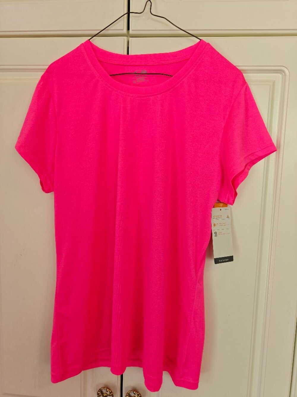Champion Pink Duo Dry Max Women's Top, size XL, NWT